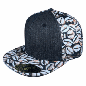 Black Denim/ Cowrie Shells
