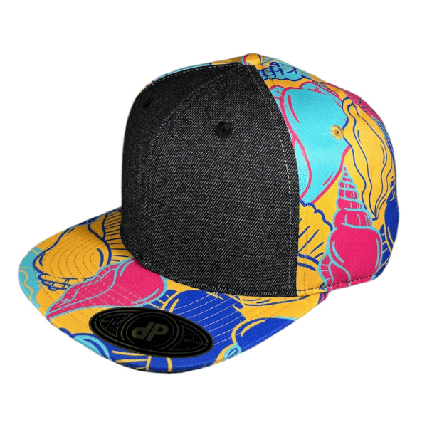 2 Tone Black Denim/ Conch Shells