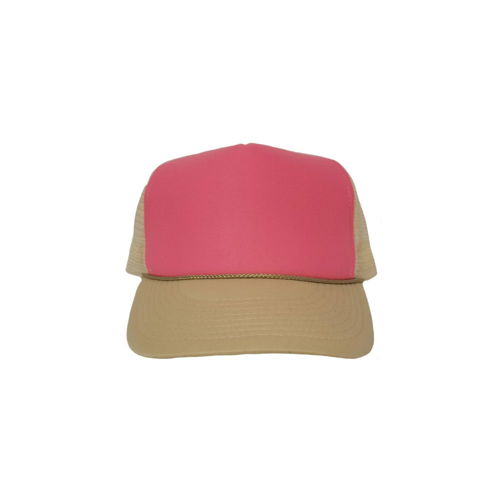 Hot-Pink-Khaki-Mesh-Foam-Trucker-Hat