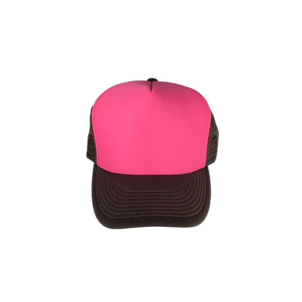 Hot-Pink-Brown-Mesh-Foam-Trucker-Hat