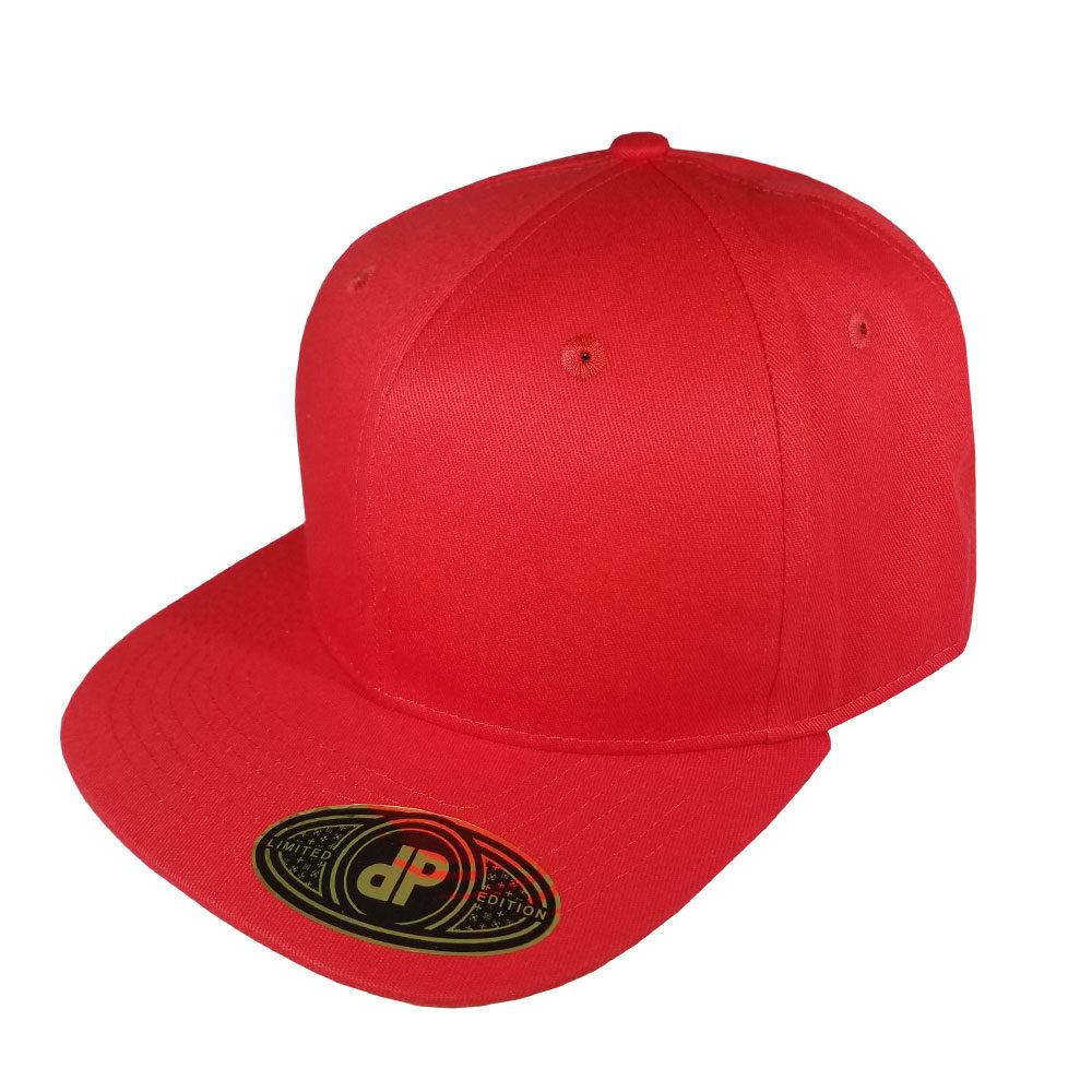 Solid-Red-Flatbill-Snapback-Hat