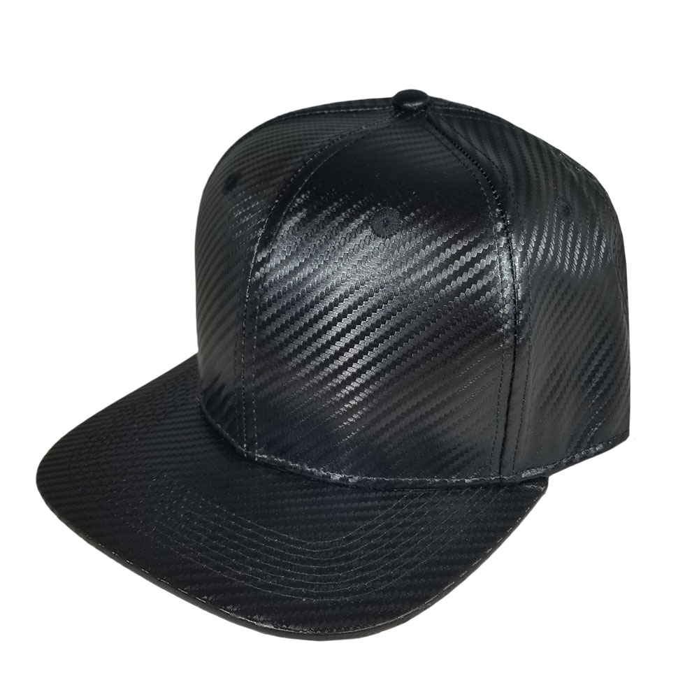Blank Hat Snapback Flatbill: Full Black Carbon Fiber | Double Portion ...
