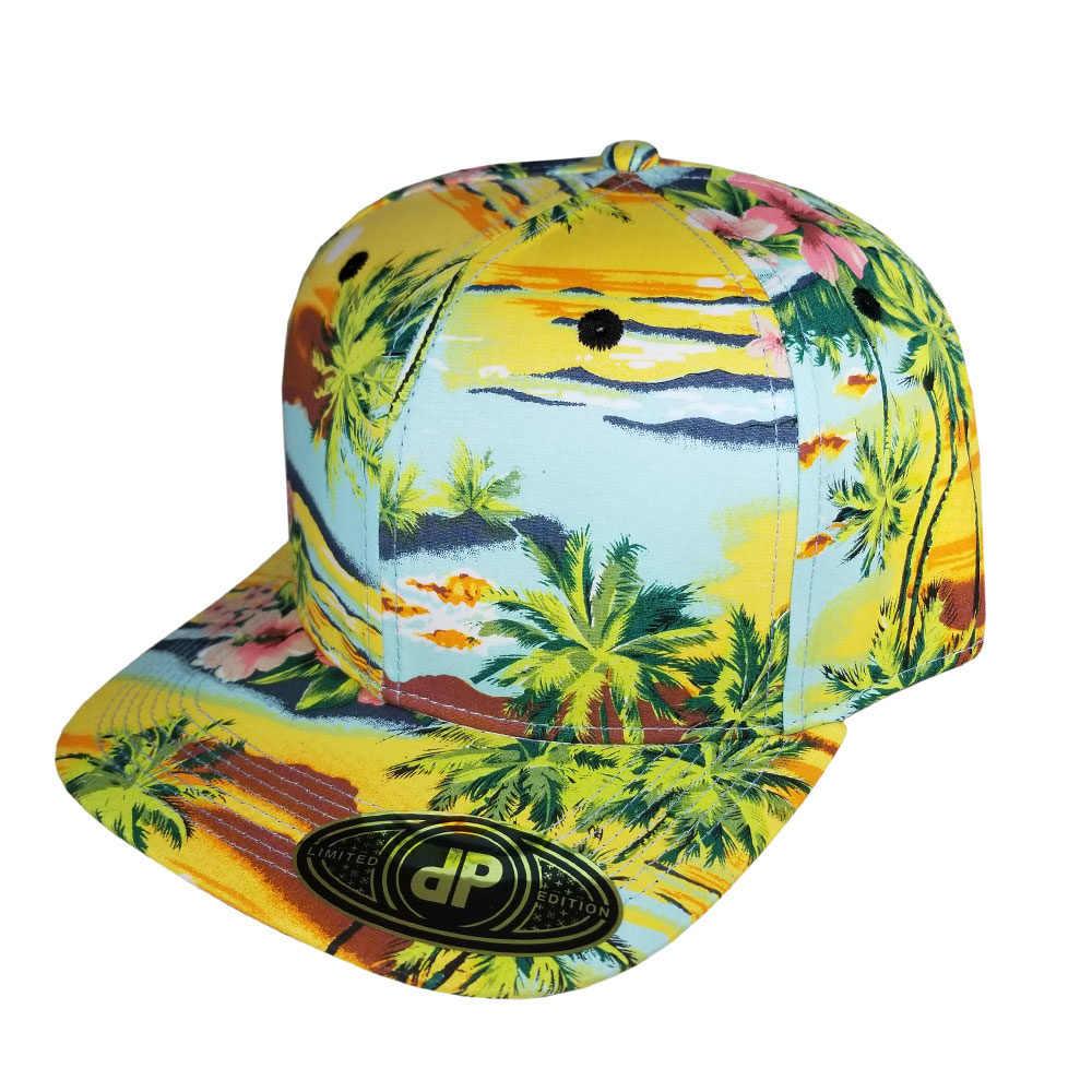 Yellow-Floral-Snapback-Hat