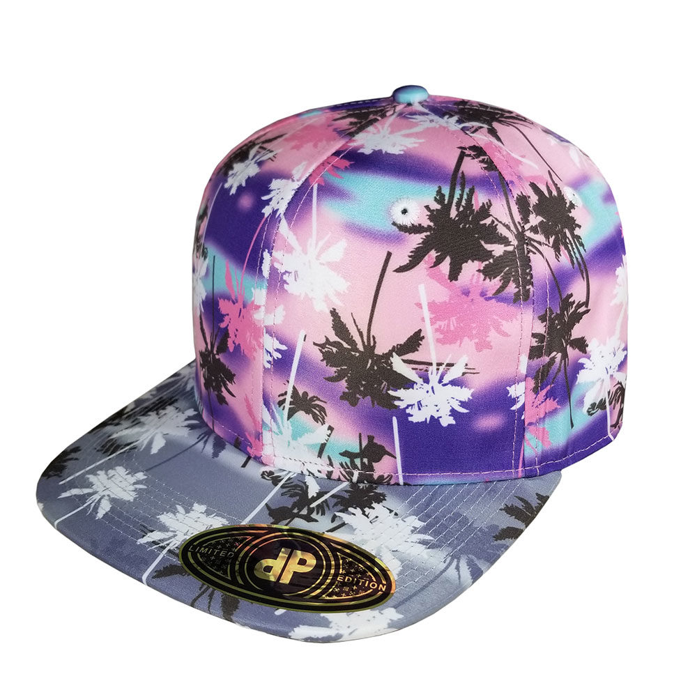 Pink-Palms-Palm-Tree-Snapback-Hat