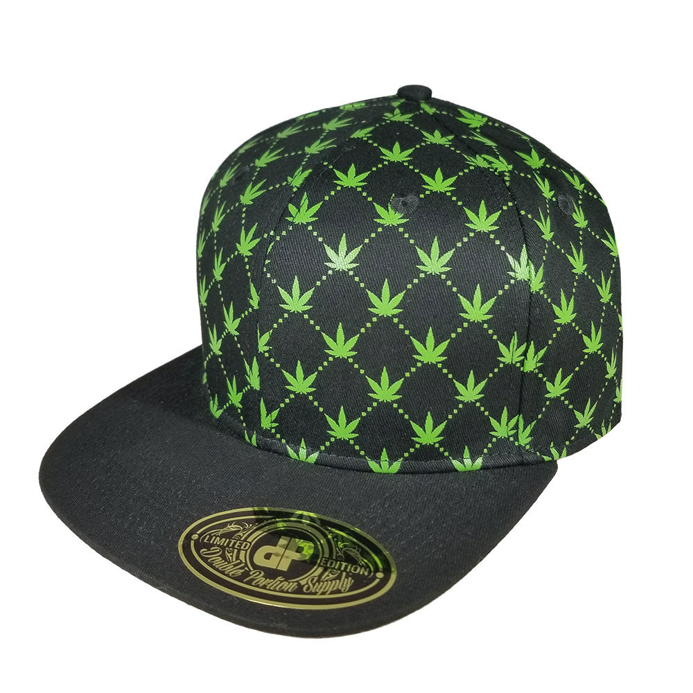 Pot-Leaf-Marijucci-Marijuana-Flatbill-Snapback-Hat