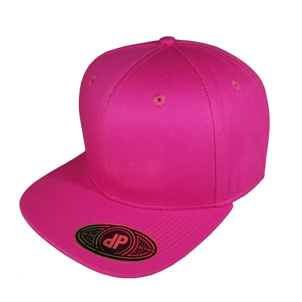 All-Full-Solid-Hot-Pink-Flatbill-Snapback-Hat
