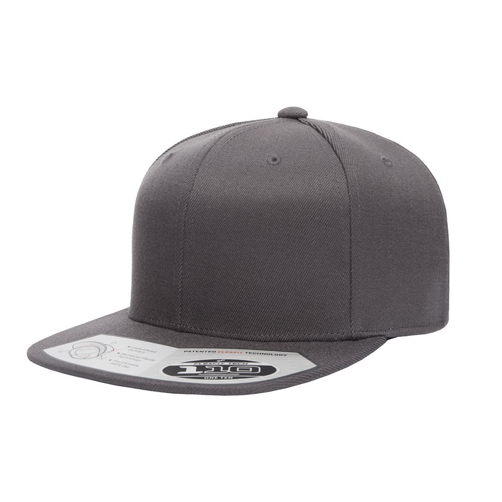 Flexfit-110F-Flatbill-Snapback-Dark-Gray-Grey-Hat