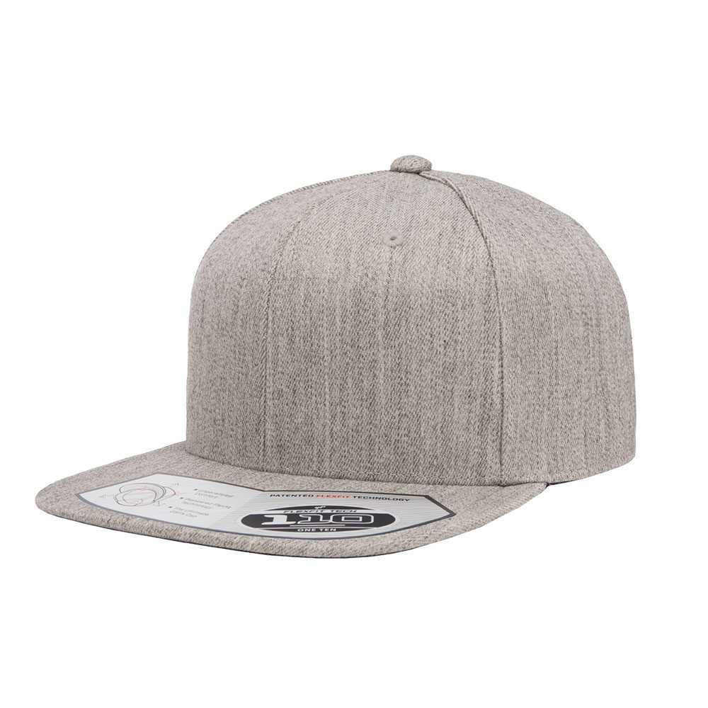 Flexfit-110F-Flatbill-Snapback-Heather-Gray-Grey-Hat