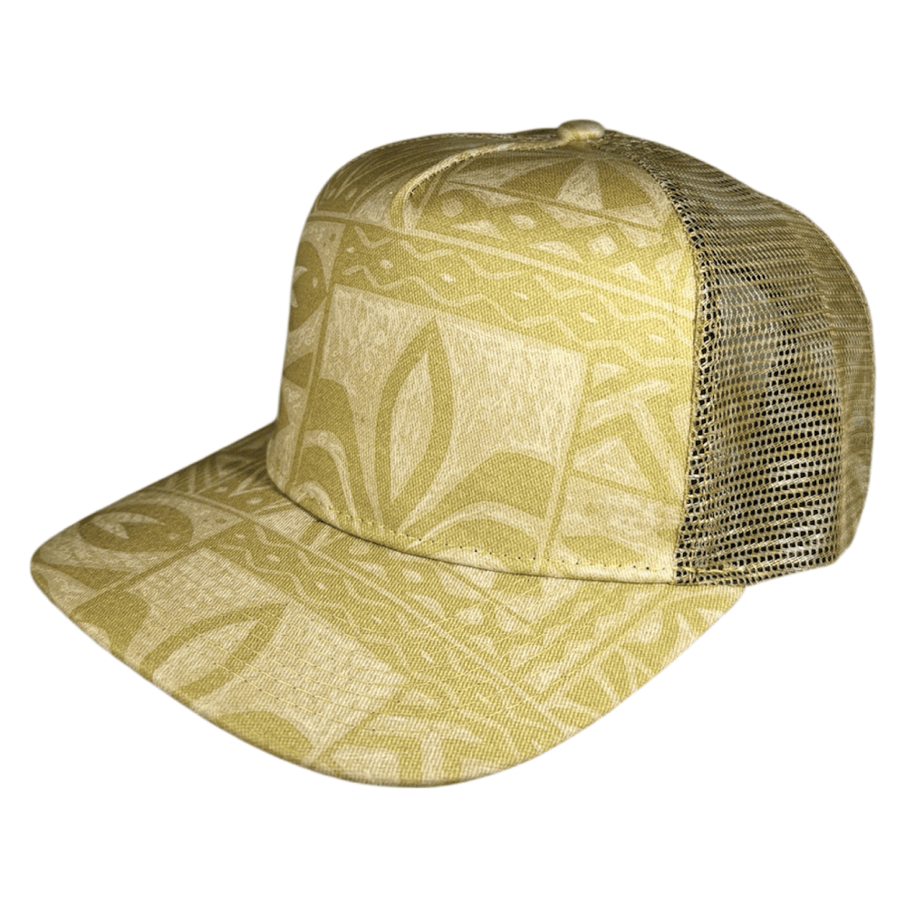 5 panel tapa floral mesh