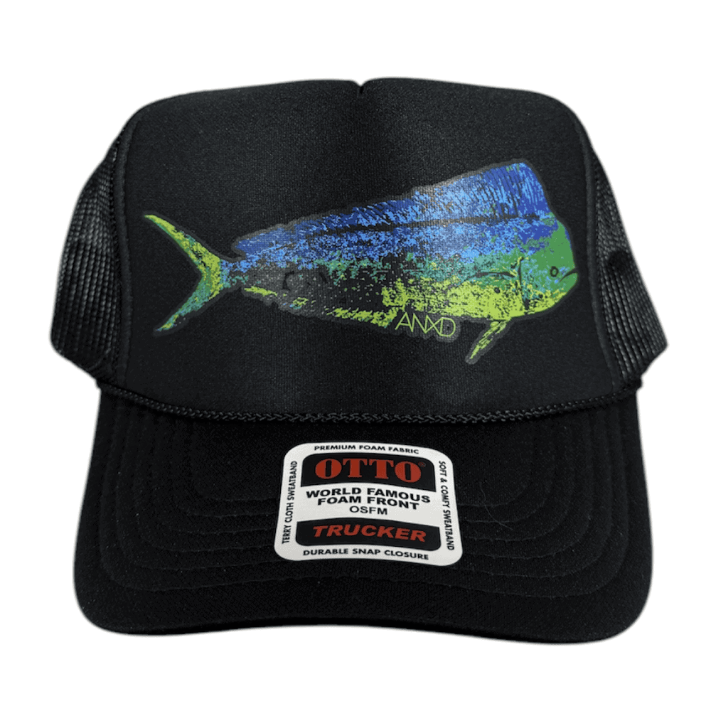 anxd mahi mahi/ black foam trucker