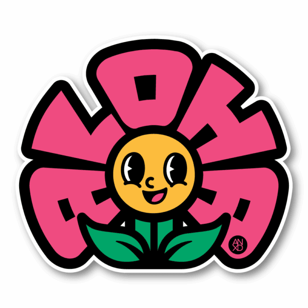 anxd aloha peddles flower sticker