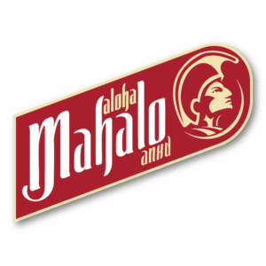 anxd aloha mahalo king sticker