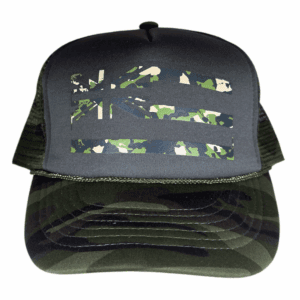 Charcoal Camo/ Island Camo Hawaiian Flag Foam Trucker