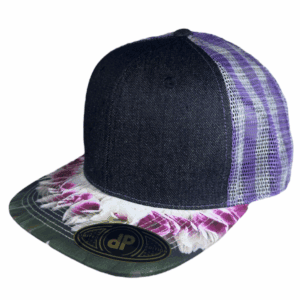 black denim/ palaka/ lei