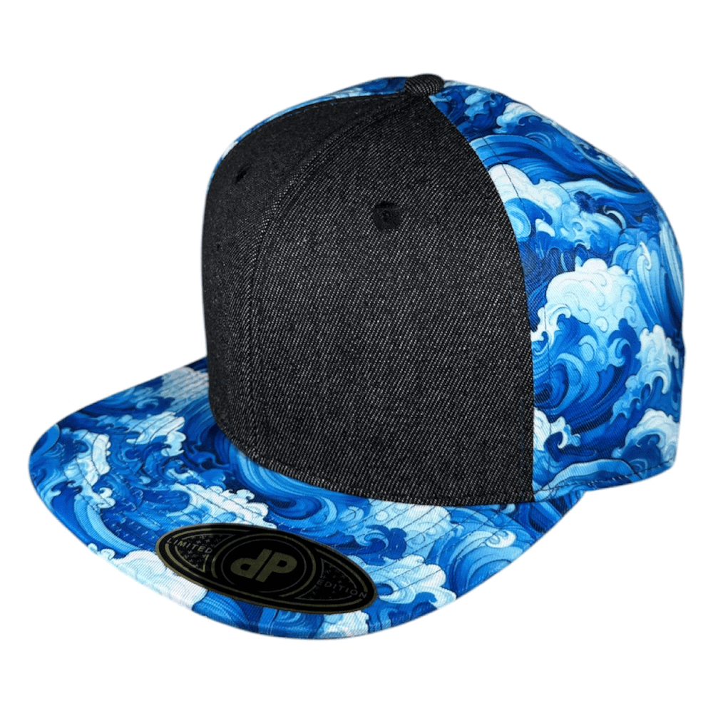 Denim cap with all over logo Woman, Blue | TWINSET Milano