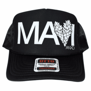 Black Foam Trucker: White Maui Ginger
