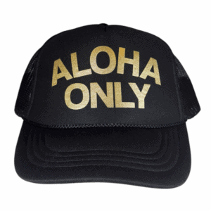 ANXD Black: Gold Aloha Only Youth Foam Trucker