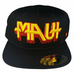 black snapback red and yellow maui