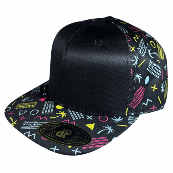 2 tone black/ neon hawaii tic tac toe