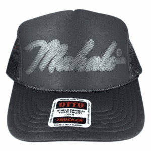 Charcoal Foam Trucker: Grey Metallic Vegas Mahalo