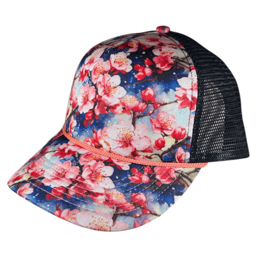 cherry blossom foam trucker