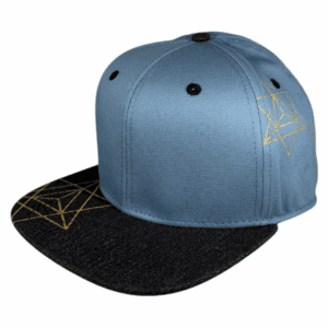 columbia blue/ gold geometric star