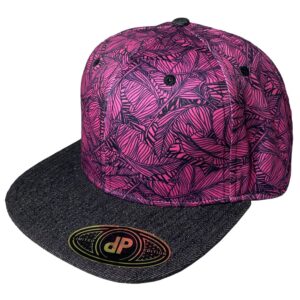 Pink Banana Leaf/ Black denim bill
