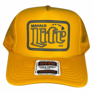 Gold Foam Trucker: Navy Mahalo Life