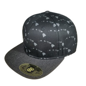 Black and Grey Hawaiian Islands / Denim Bill