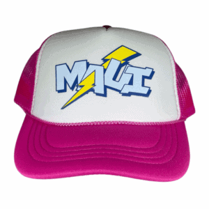 Hot Pink/ White/ Hot Pink Maui Jolt Youth Foam Trucker