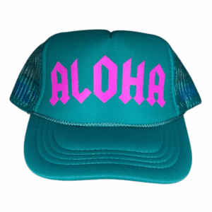 Jade/ Pink Aloha DC Youth Foam Trucker
