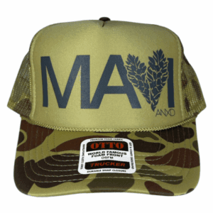 Loden Camo Foam Trucker: Black Maui Ginger