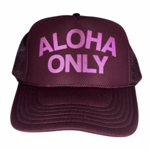 ANXD Maroon: Pink Aloha Only Foam Trucker