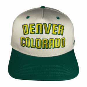 mid curve 5 panel khaki/ kelly: charleston s. carolina