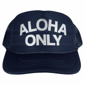 ANXD Navy: Silver Aloha Only Youth Foam Trucker