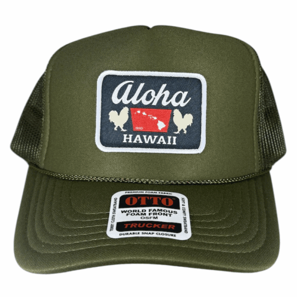 olive foam trucker coorsloha patch