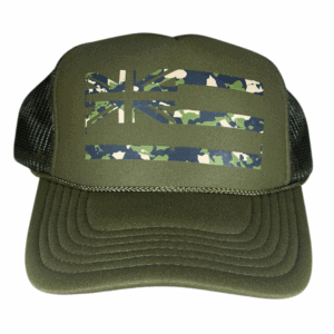 Olive/ Island Camo Hawaiian Flag Foam Trucker
