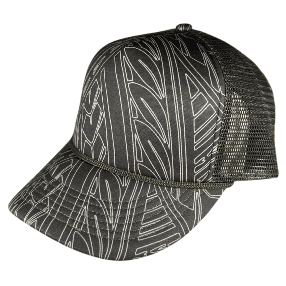 olive tribal foam trucker
