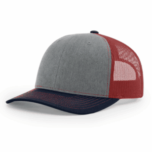 Richardson 112 Tricolor Heather Grey/Cardinal/Navy