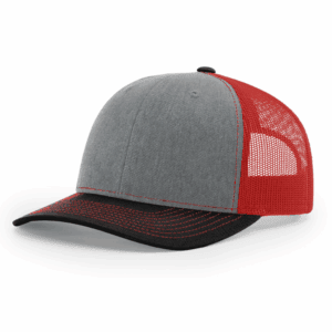 Richardson 112 Tricolor Heather Grey/Red/Black
