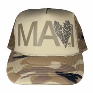 Sand Camo/ Gold Maui Ginger Foam Trucker
