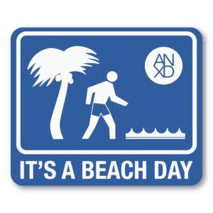 anxd it's a beach day sticker