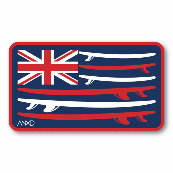 anxd surfboard hawaiian flag