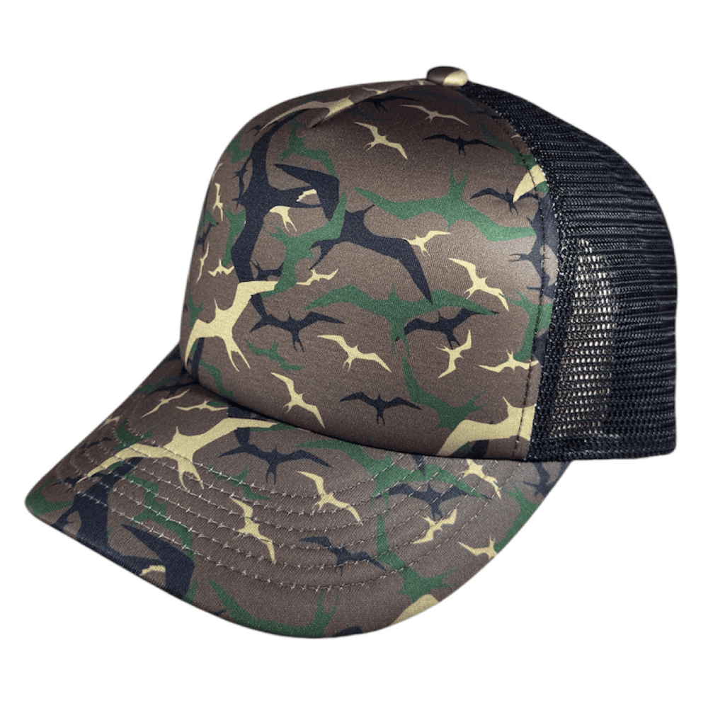 woodland iwa camo black mesh foam trucker (1)