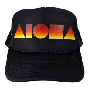 soley aloha black / sunset foam trucker