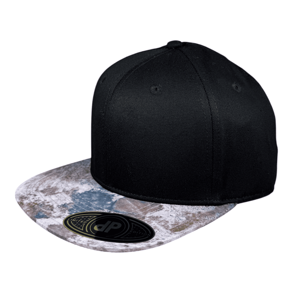black full moon bill snapback