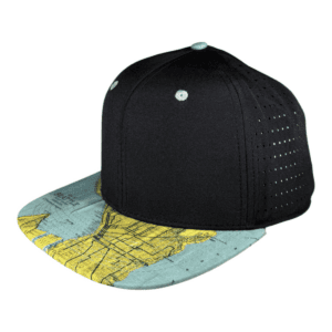 black map of seattle waterman snapback