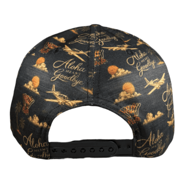 black / aloha means goodbye snapback