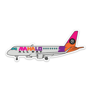 mahalo all day airlines sticker pack