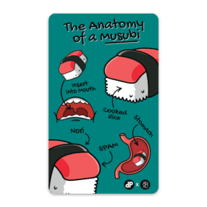 anatomy of a musubi sticker pack